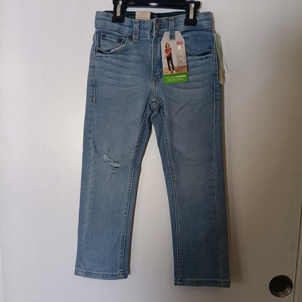 Boy's Levi's 511 Slim 5 Regular Stretch Soft Jeans Denim Stonewashed Grunge NWT